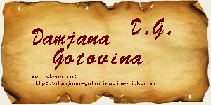 Damjana Gotovina vizit kartica